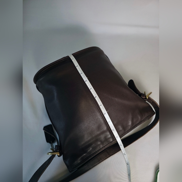 Vintage Coach 4153 Bleeker Bag Mahogany Brown Bucket Purse Brass Hardware - Picture 11 of 16